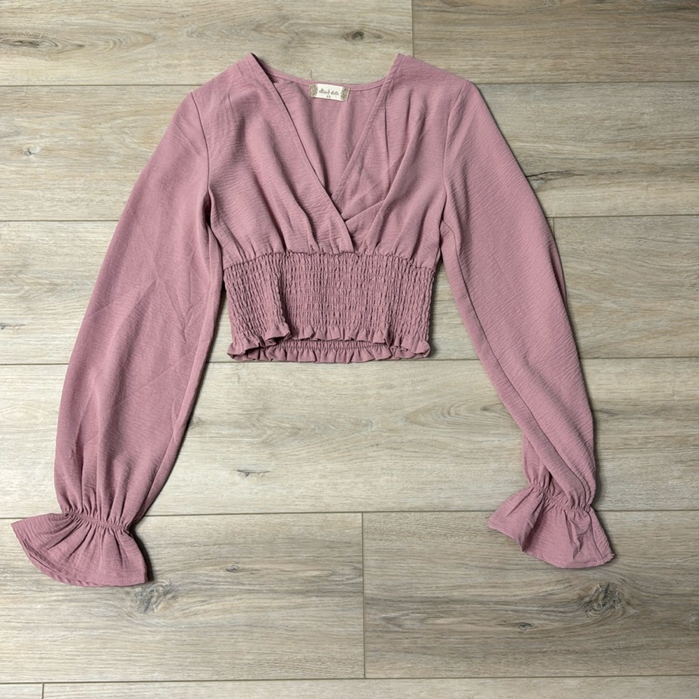 Pink crop blouse